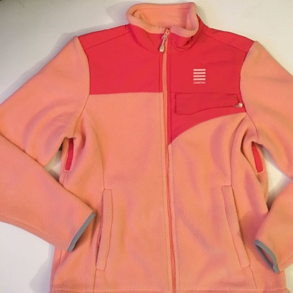 LIKE New - Lands' End Full Zip Fleece